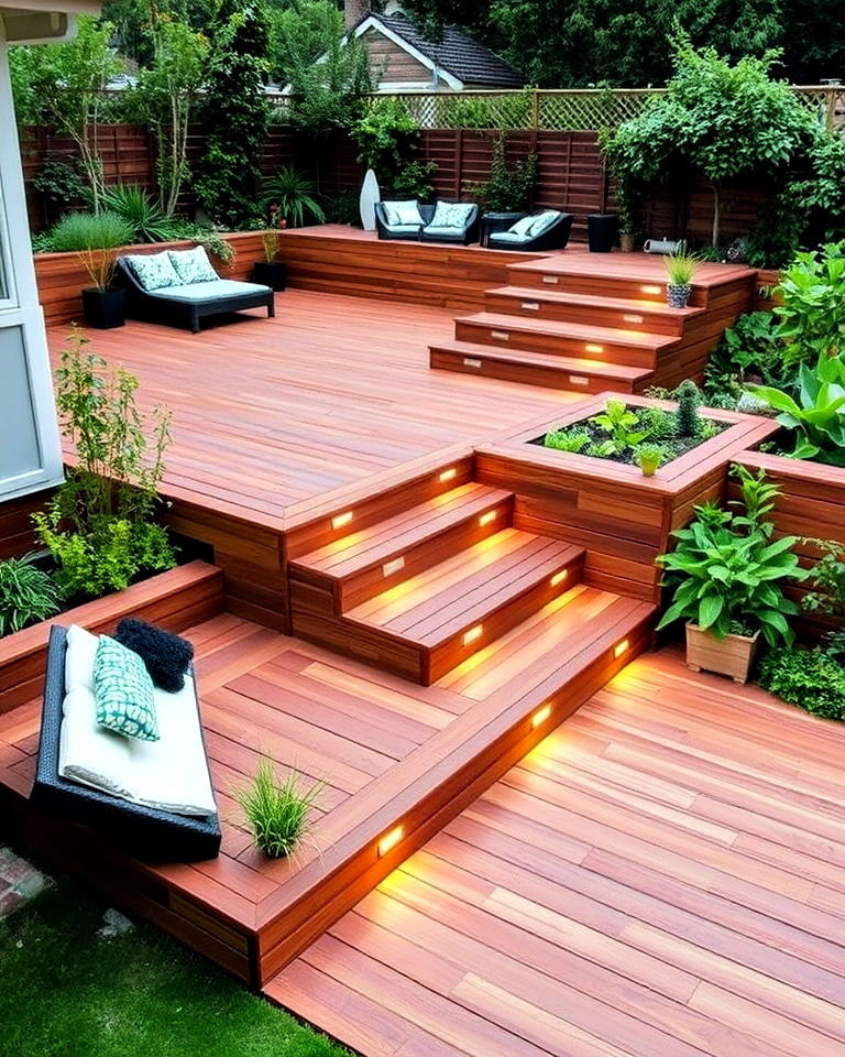 multi level garden decking design - 30 Garden Decking Ideas