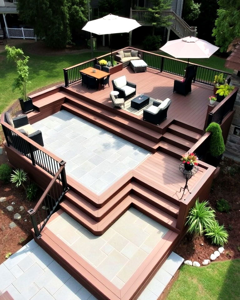 multi level platform deck - 25 Platform Deck Ideas