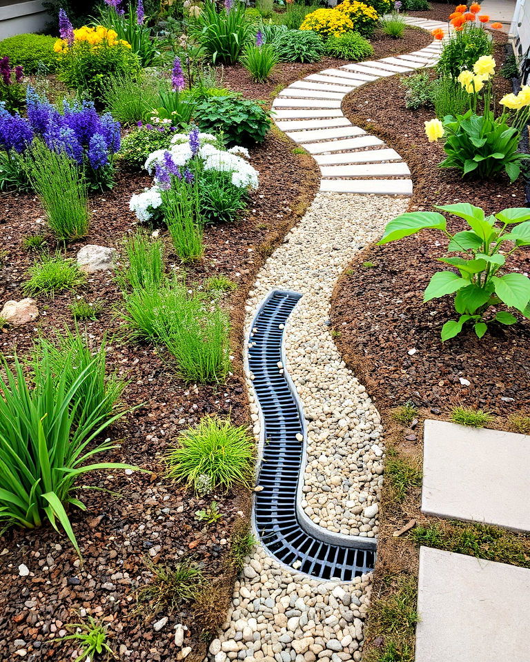 multi purpose garden pathway - 15 French Drain Landscaping Ideas