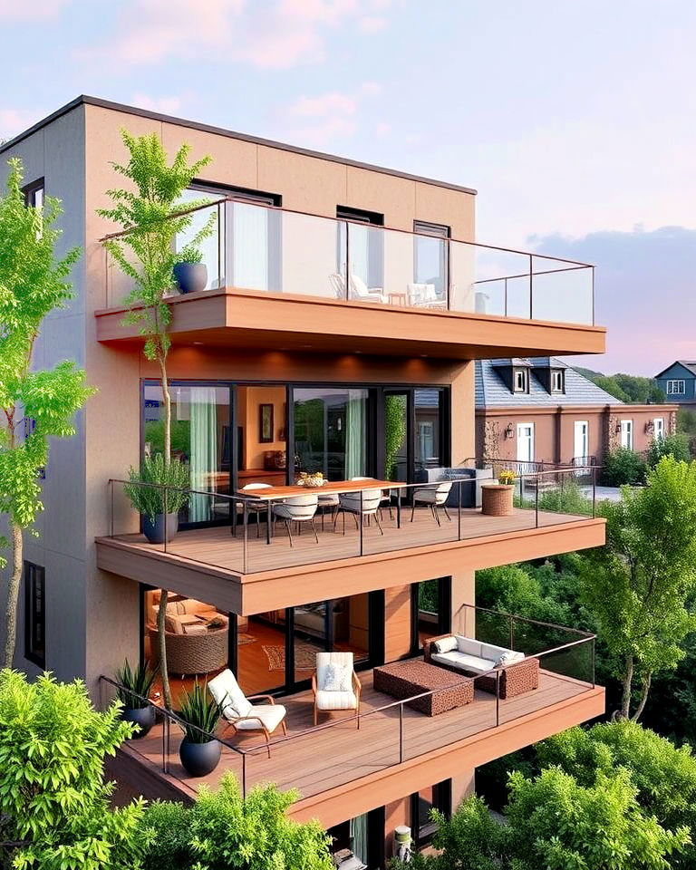 multi tiered cantilever balcony - 15 Cantilever Balcony Ideas