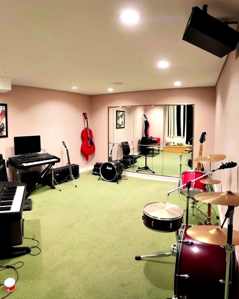 music and dance studio - 20 Basement Playroom Ideas