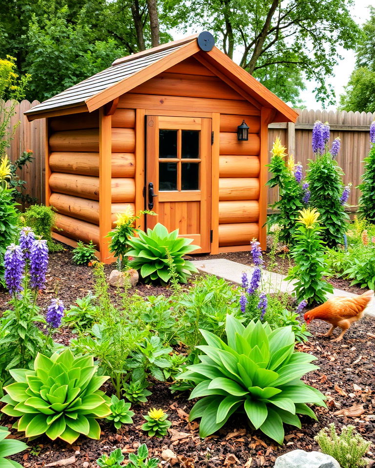 native plants around the coop - 15 Backyard Chicken Coop Landscaping Ideas
