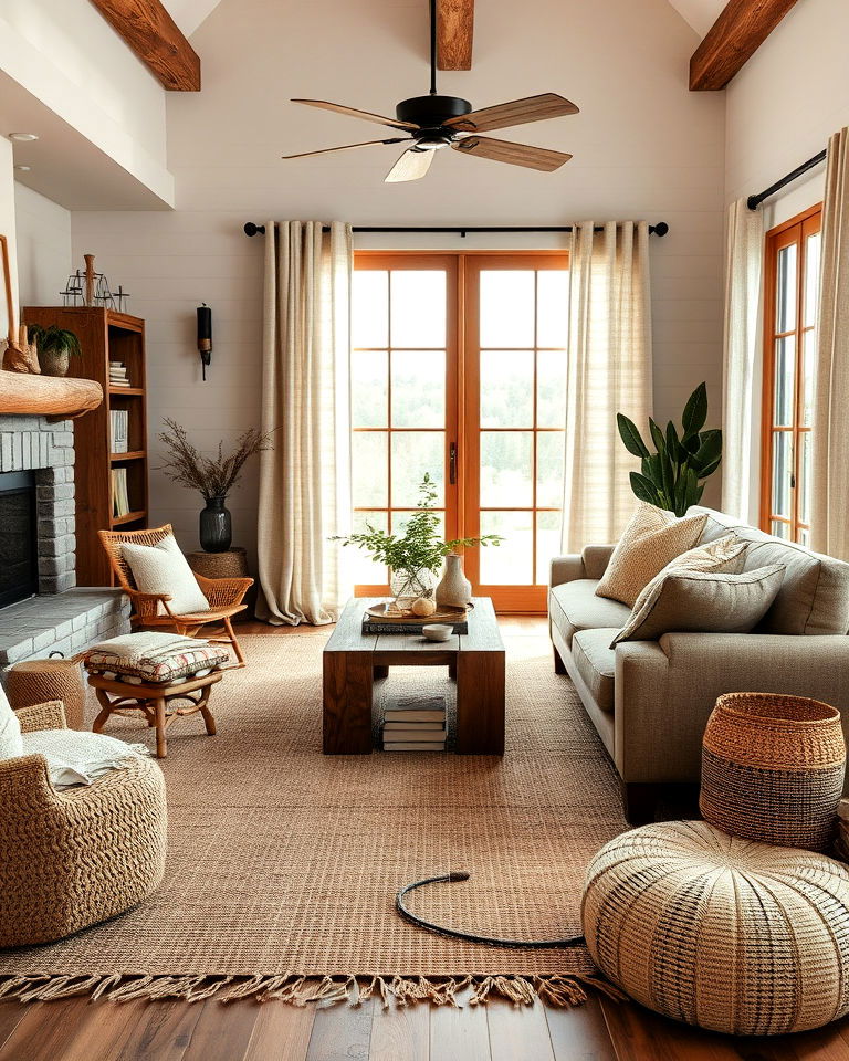 natural fiber textiles western interior - 25 Western Interior Design Ideas