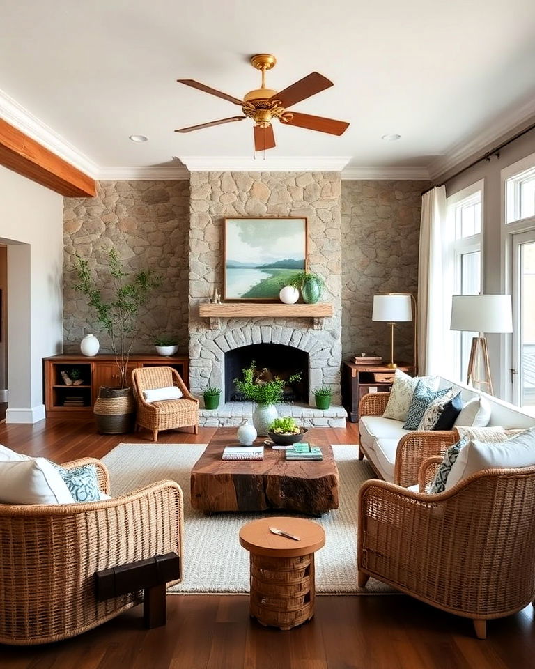 natural materials and finishes living room - 15 Nancy Meyers Living Room Ideas