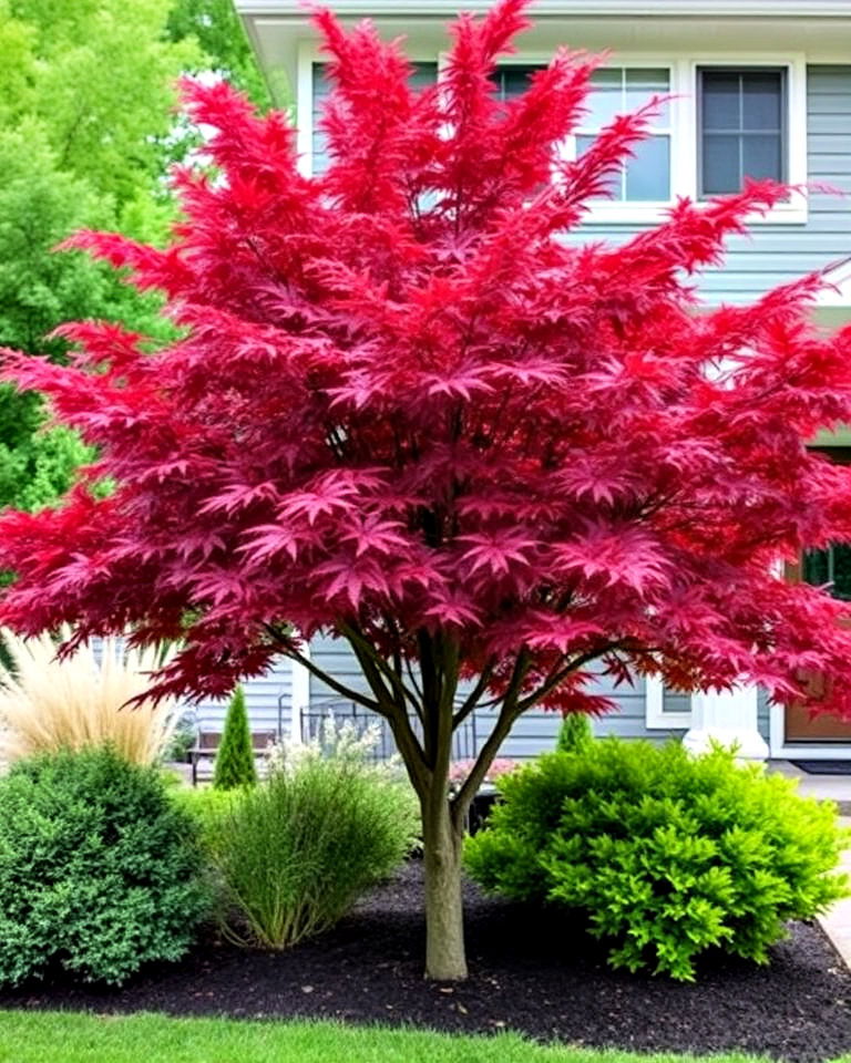 natural privacy screen for your front yard - 20 Front Yard Japanese Maple Tree Landscaping Ideas