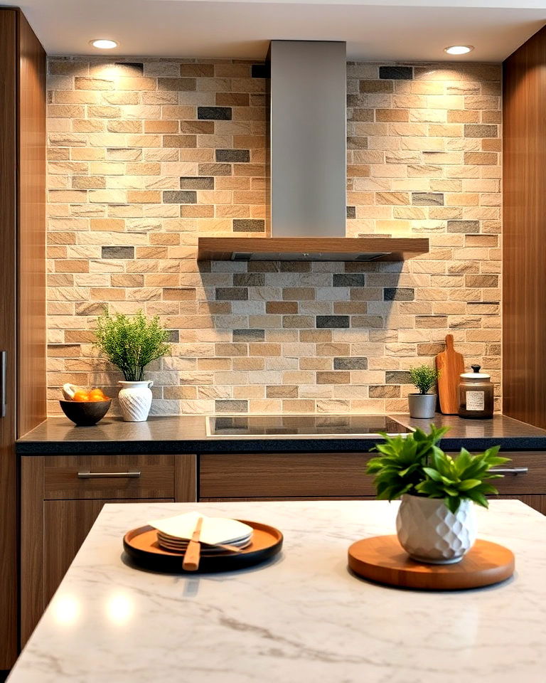 natural stone mosaic tiles for kitchen - 15 Mosaic Tile Backsplash Kitchen Ideas