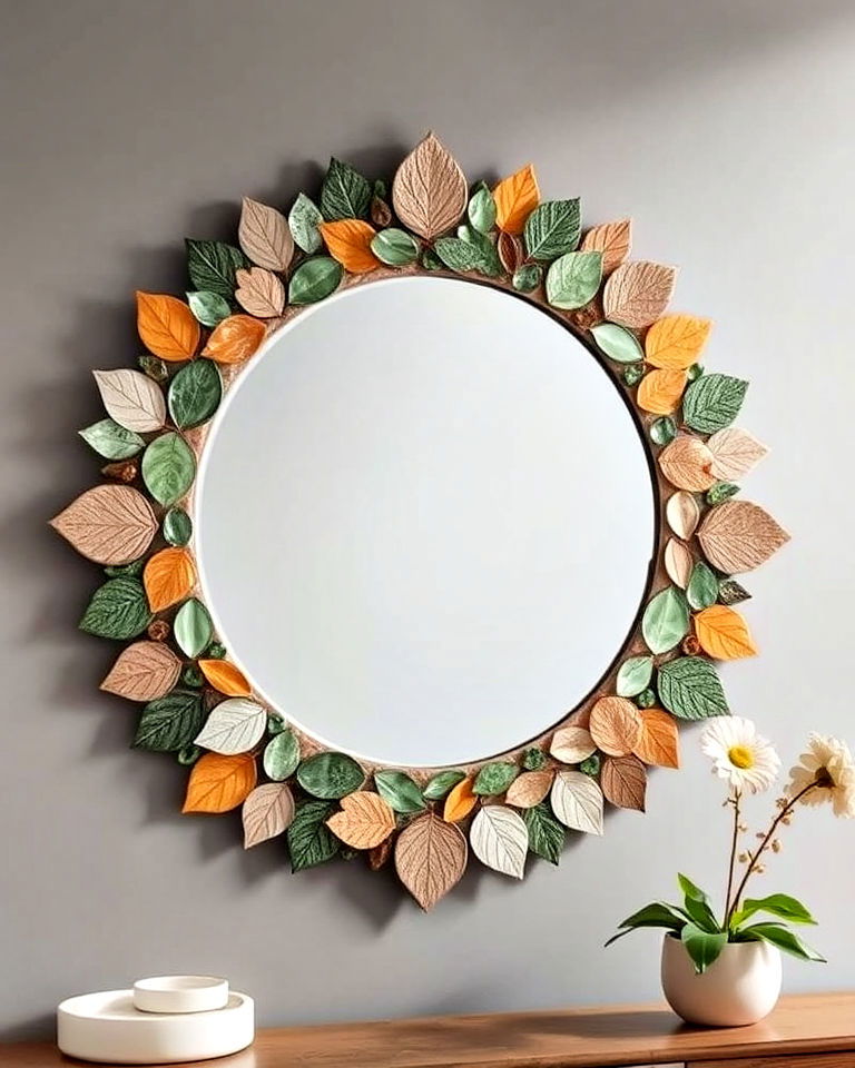 nature inspired mosaic mirror - 15 Mosaic Mirror Ideas