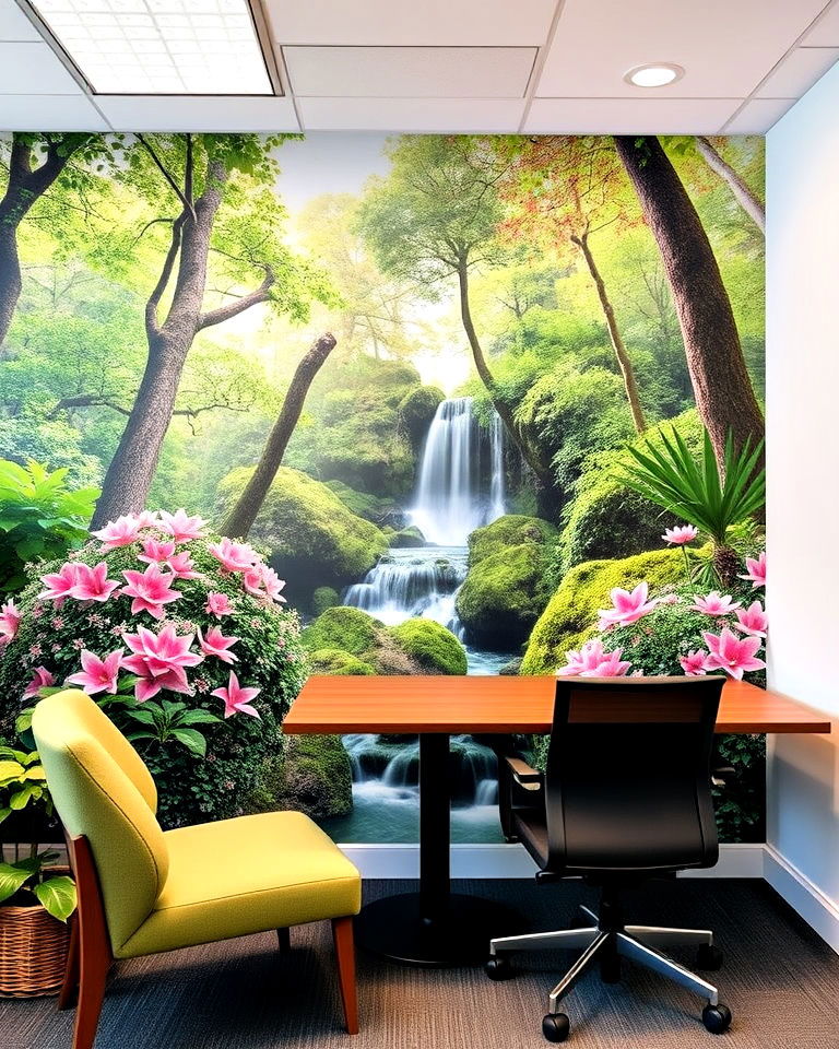 nature inspired murals for office - 30 Office Wall Murals