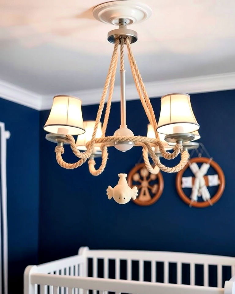 nautical themed chandelier - 15 Nursery Chandelier Ideas