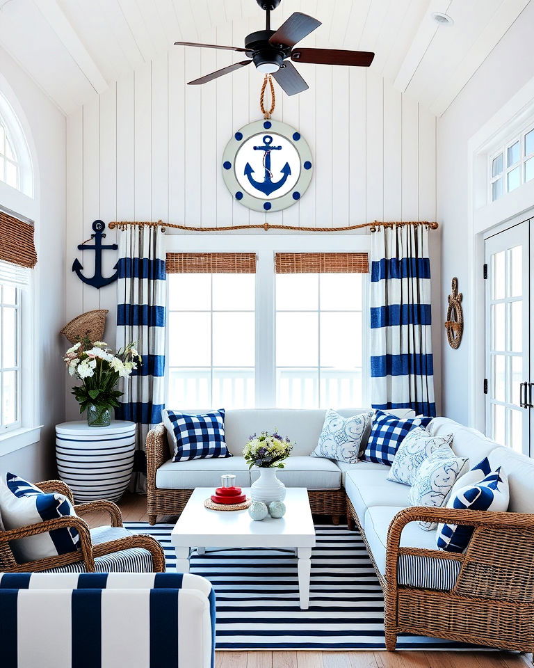 nautical themed decor beach house interior - 30 Beach House Interior Design Ideas