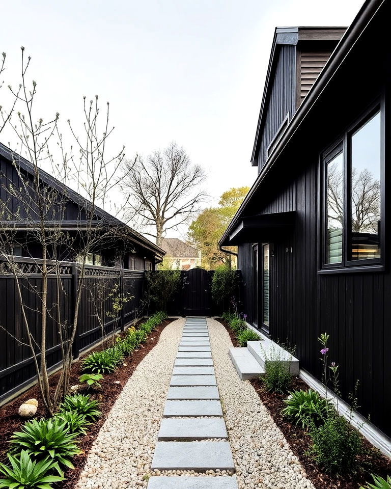 neutral toned stone pathway - 15 Japandi House Exterior Ideas
