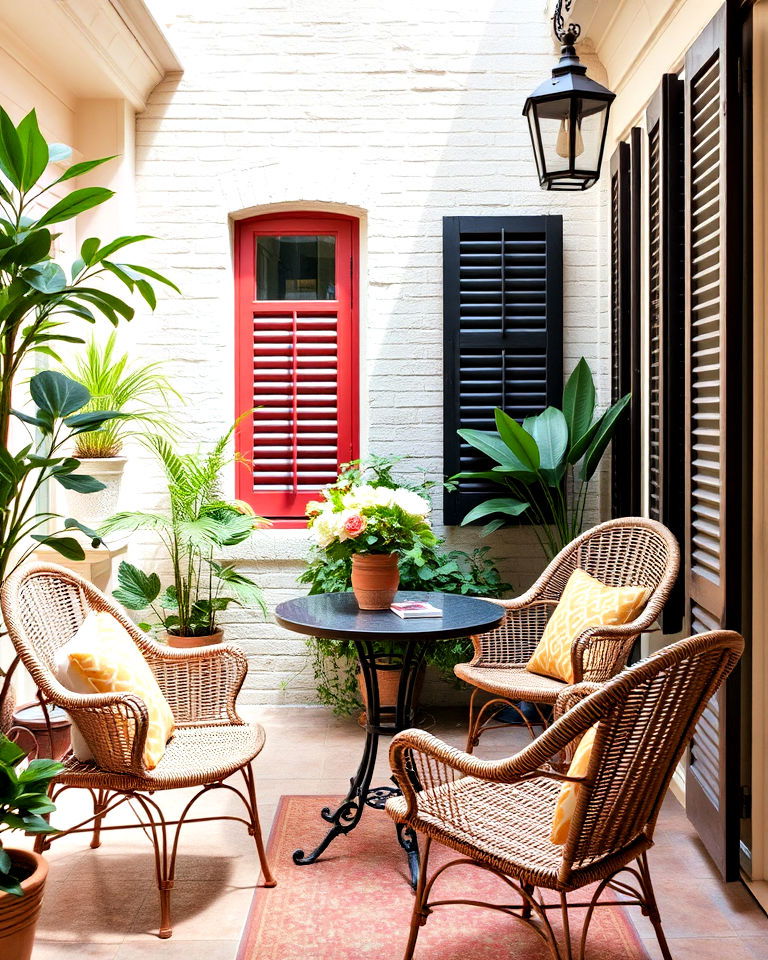 new orleans homes often feature courtyard style seating - 15 New Orleans-style Interior Decorating Ideas