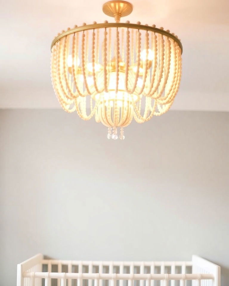 nursery glamorous beaded chandelier - 15 Nursery Chandelier Ideas