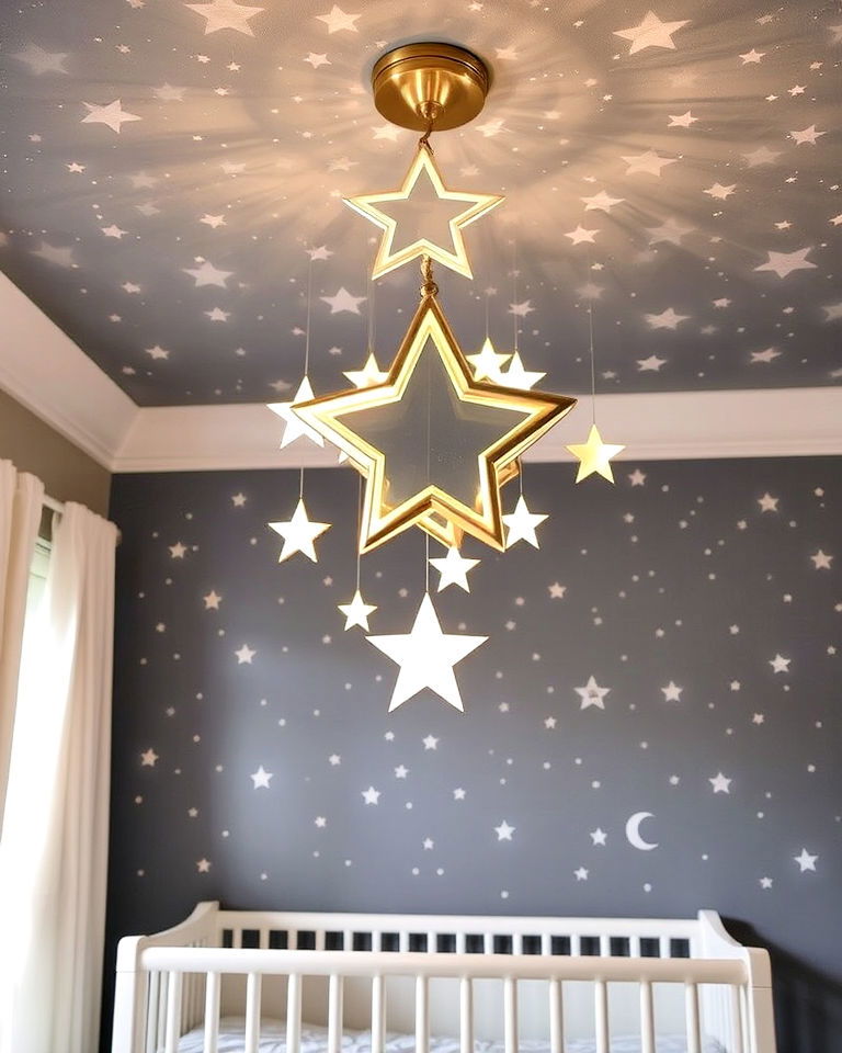 nursery starry night chandelier - 15 Nursery Chandelier Ideas