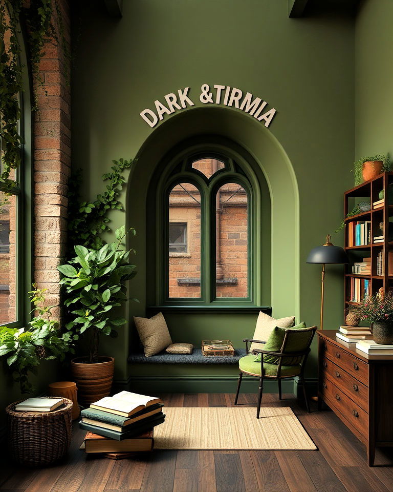 olive green dark academia wall color - 15 Dark Academia Wall Colors