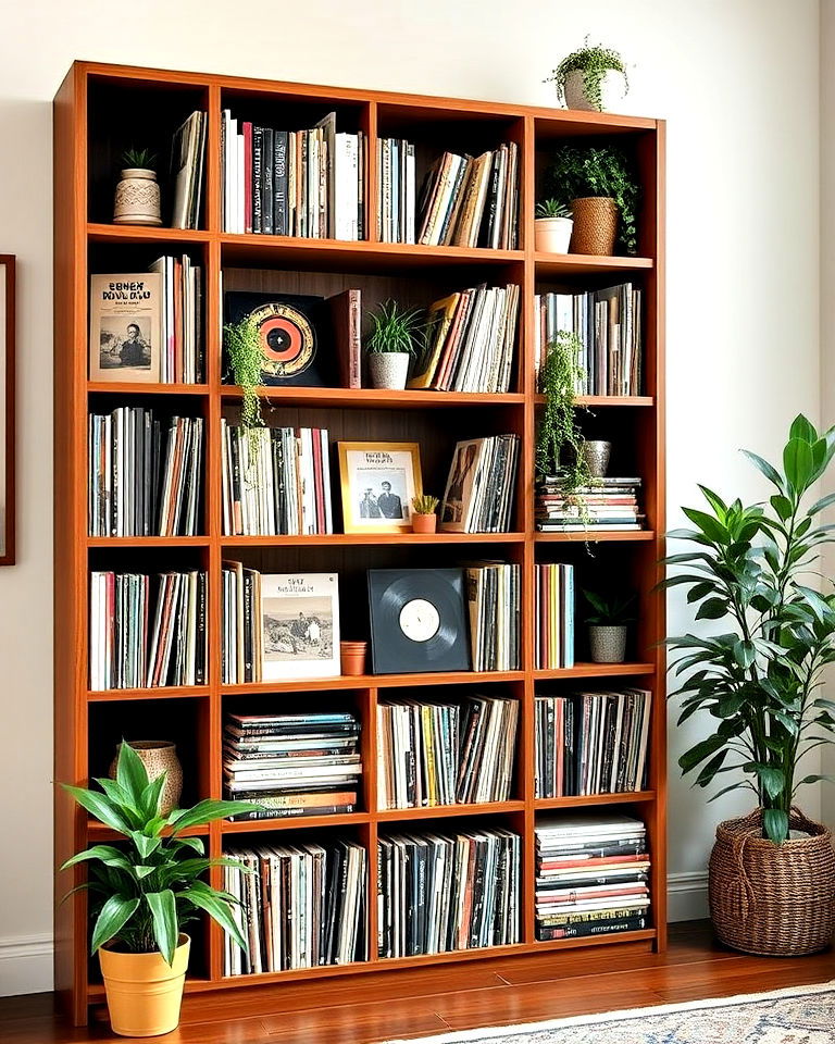 open bookcase for vinyl record storage - 25 Vinyl Record Storage Ideas