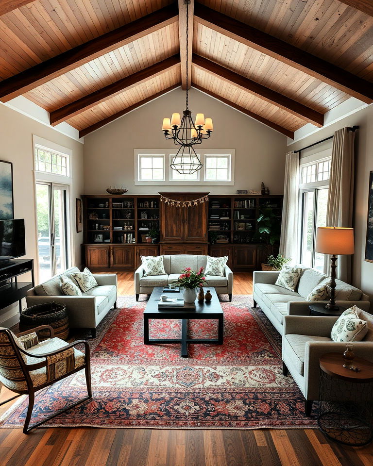 open floor plan with defined spaces - 25 Bungalow Interior Design Ideas
