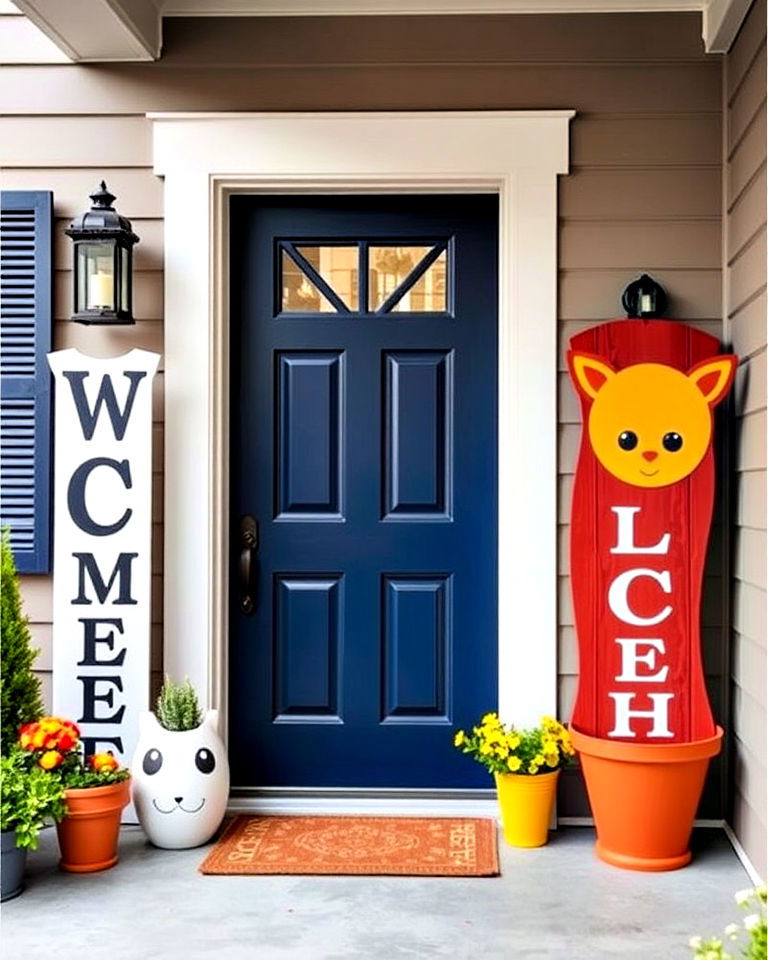 opting for a whimsical welcome sign - 25 Welcome Sign Ideas for Front Porch
