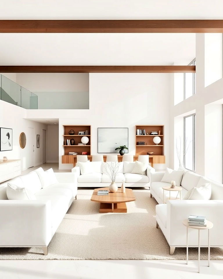 opting for minimalist white furniture - 20 White Interior Design Ideas