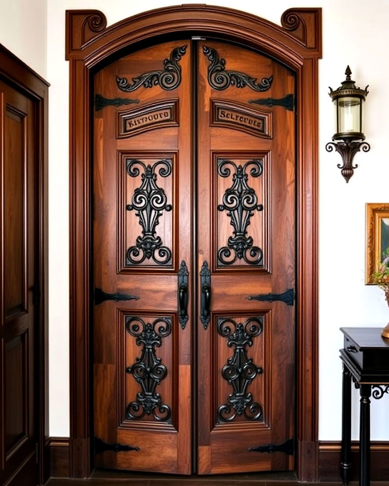 ornamental doors for tudor style house - 25 Tudor Style House Interior Ideas