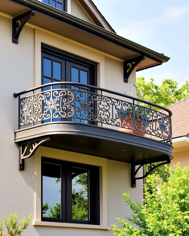 ornamental steel panels juliet balcony - 20 Juliet Balcony Ideas