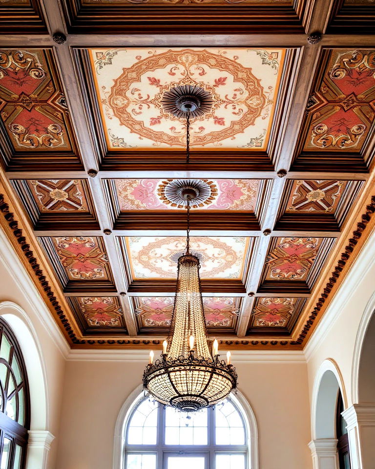 ornate ceiling treatments elevate interiors - 20 Old World Interior Design Ideas