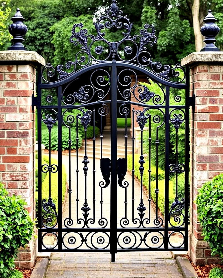 ornate victorian metal gate - 20 Metal Garden Gate Ideas