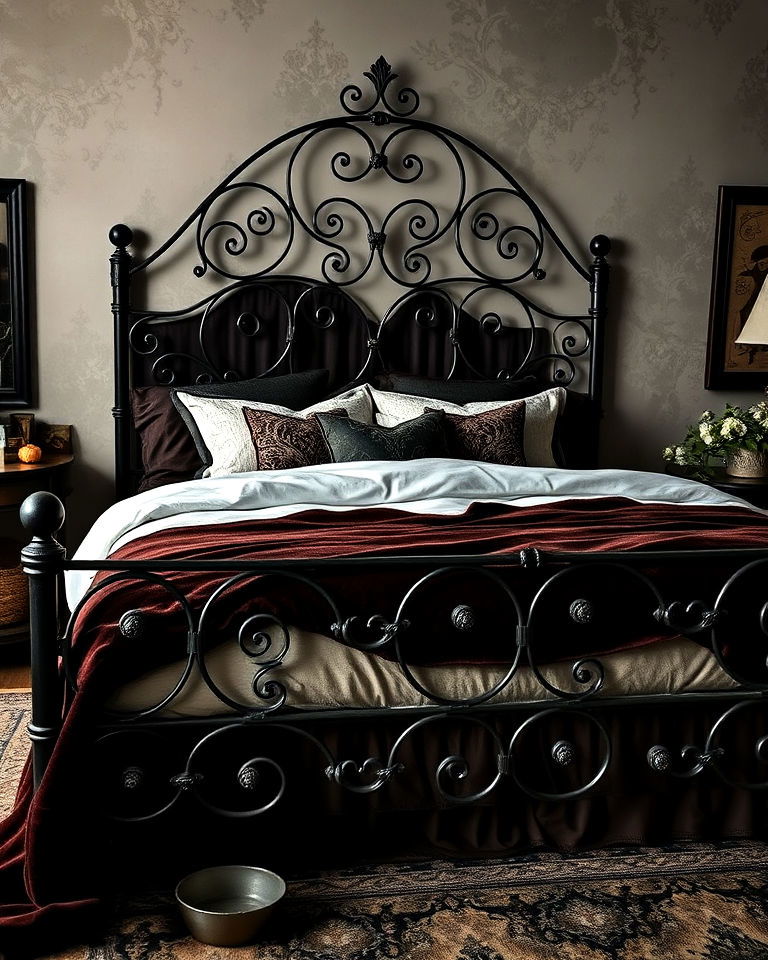 ornate wrought iron bed frame whimsigoth bedroom - 20 Whimsigoth Bedroom Ideas