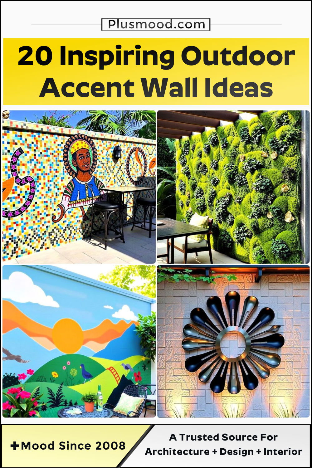 outdoor accent wall ideas