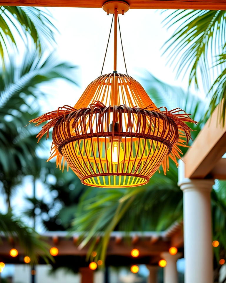 outdoor bamboo chandeliers design - 15 Outdoor Chandelier Ideas