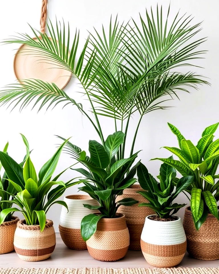 outdoor inspired indoor plants - 30 Coastal Interior Design Ideas