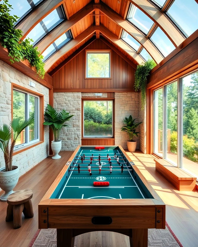 outdoor inspired retreat loft game room - 20 Loft Game Room Ideas