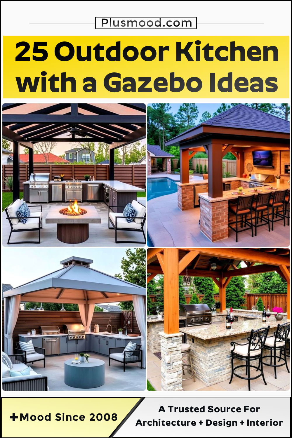 outdoor kitchen with a gazebo ideas to copy