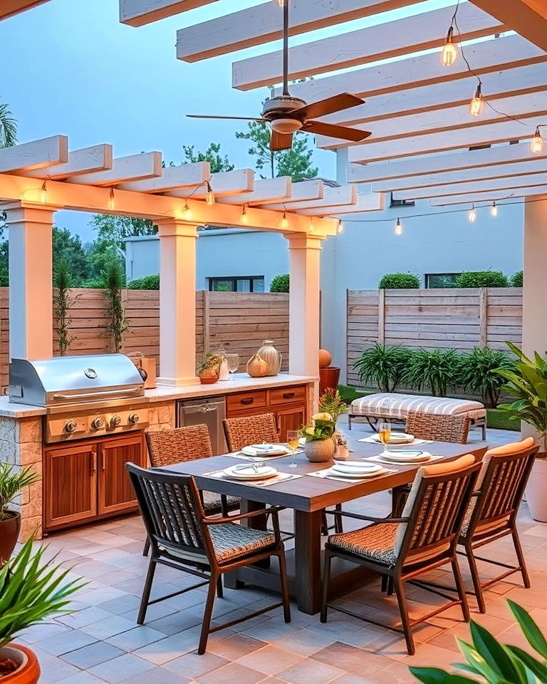outdoor kitchens and dining areas - 15 Villa Interior Design Ideas