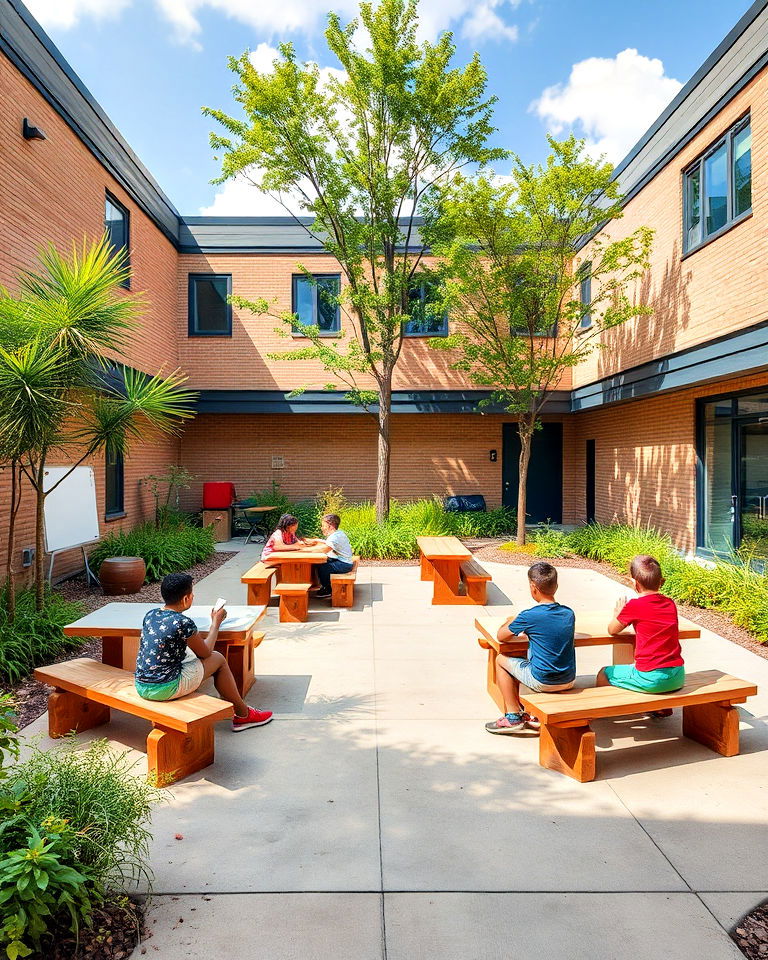 outdoor learning zone school courtyard - 20 School Courtyard Ideas