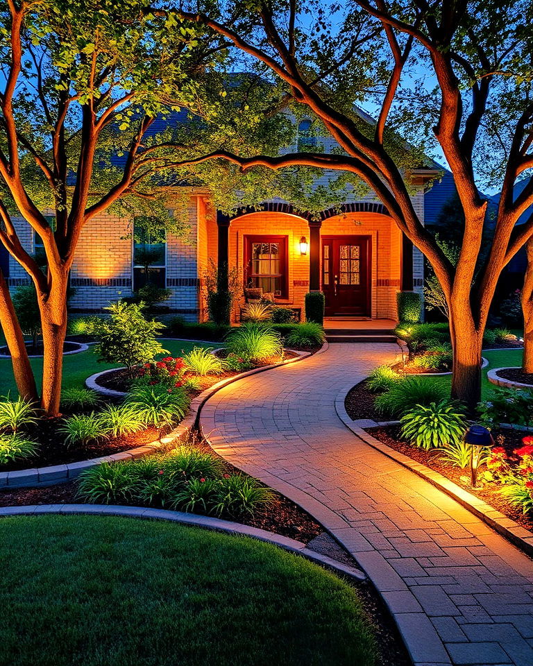 outdoor lighting accents front yard landscaping - 25 Texas Front Yard Landscaping Ideas
