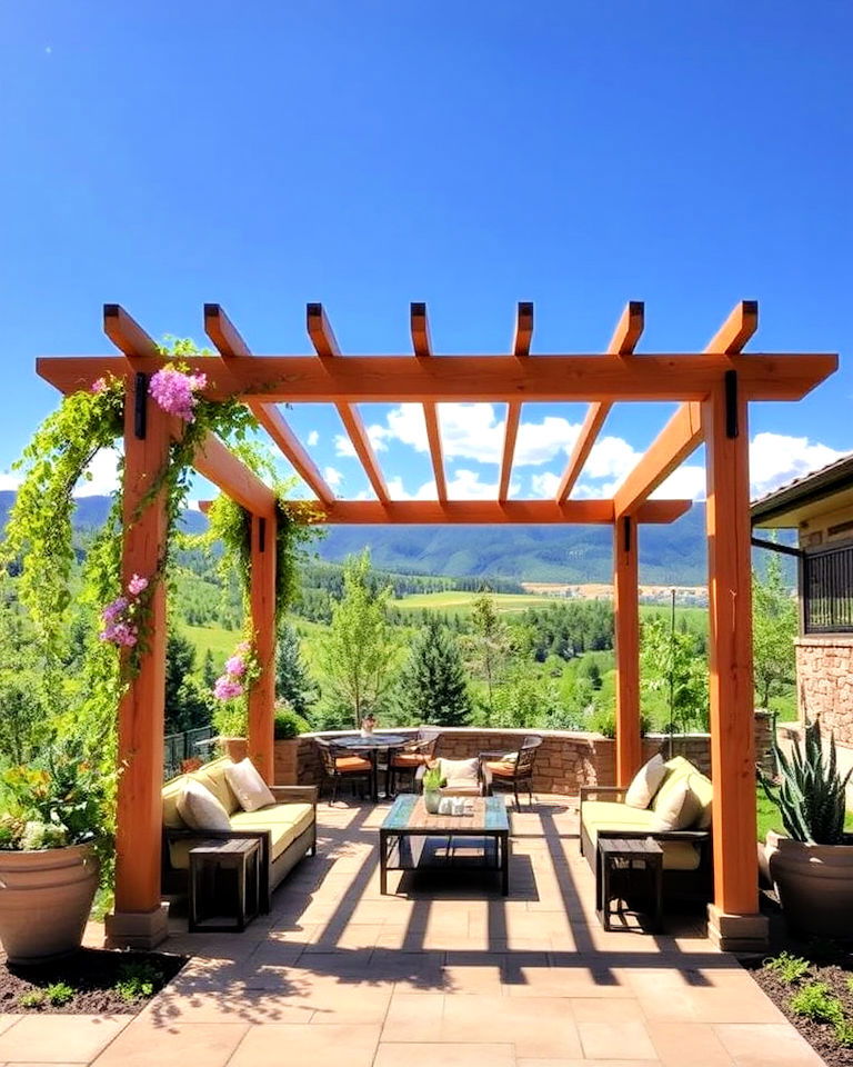 outdoor living spaces with pergolas - 25 Colorado Landscaping Ideas