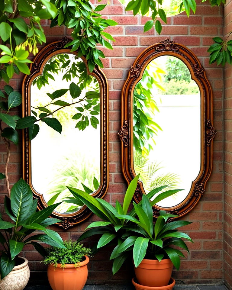 outdoor mirror accent wall - 20 Outdoor Accent Wall Ideas