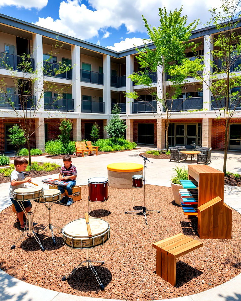 outdoor music zone school courtyard - 20 School Courtyard Ideas