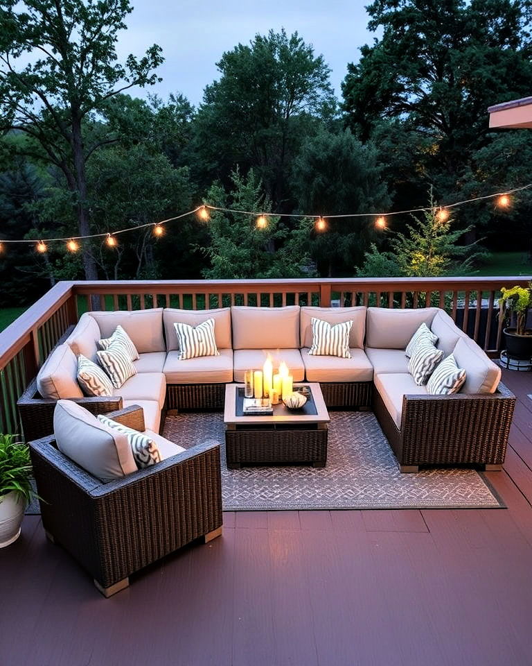 outdoor sectional sofa - 20 Deck Seating Ideas