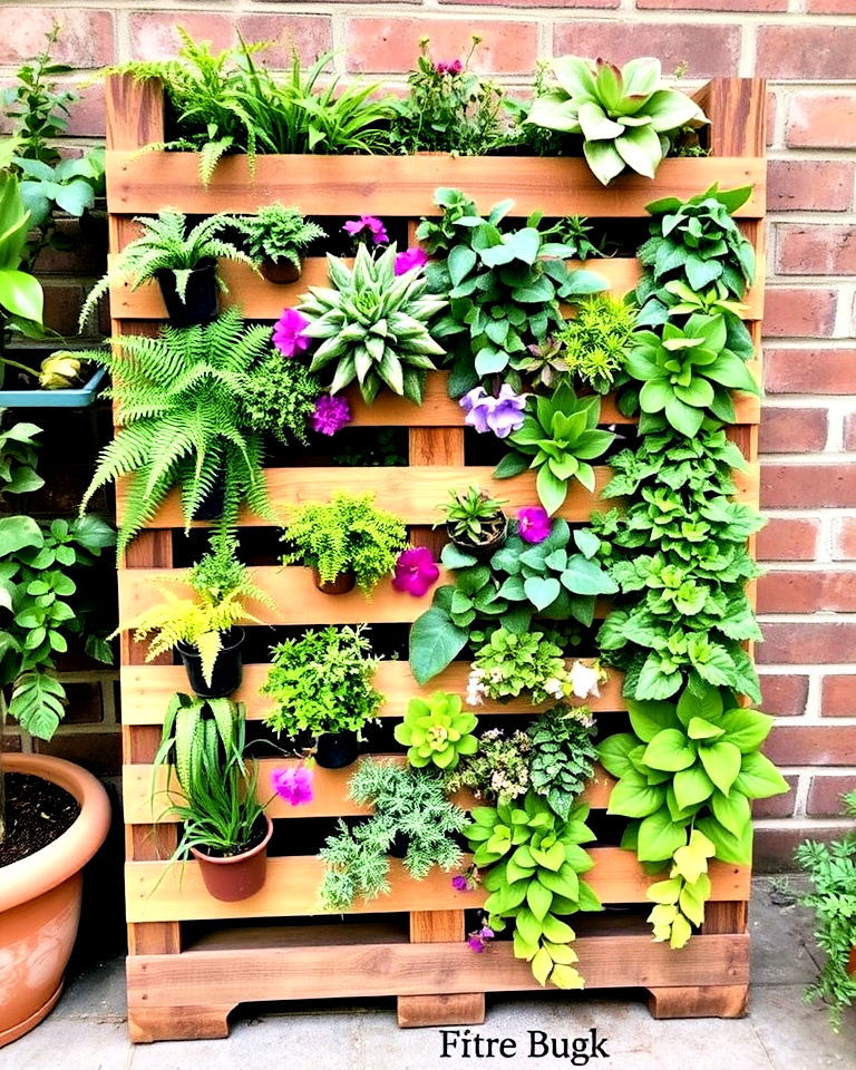 outdoor vertical pallet garden - 20 Vertical Pallet Garden Ideas