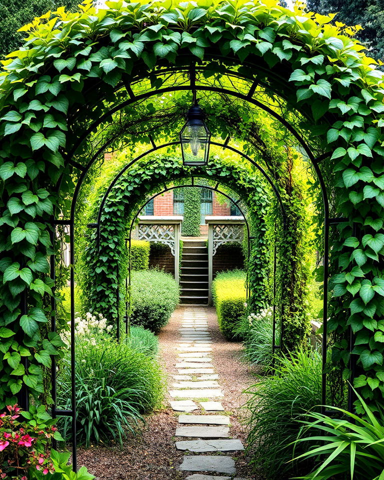 overgrown green archway secret garden - 40 Secret Garden Ideas