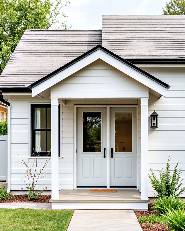 pale grey house with subtle black edging - 25 Grey House With Black Trim