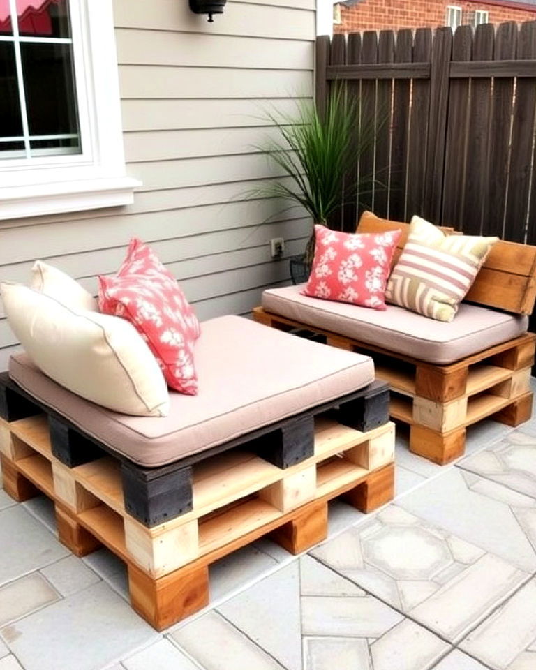 pallet floor seating with cushions - 30 Floor Seating Ideas