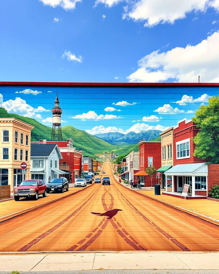 pathways through time mural - 15 Small Town Murals