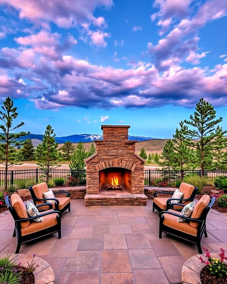 patio fireplace colorado landscaping - 25 Colorado Landscaping Ideas