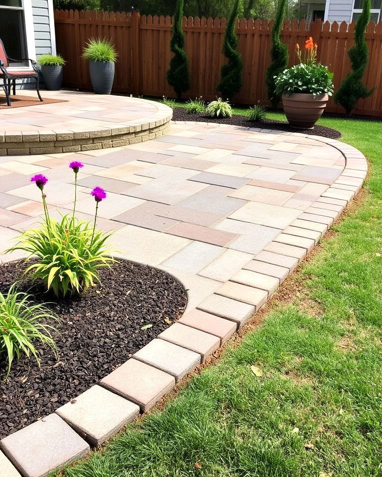 patio paver edging - 20 Patio Edging Ideas