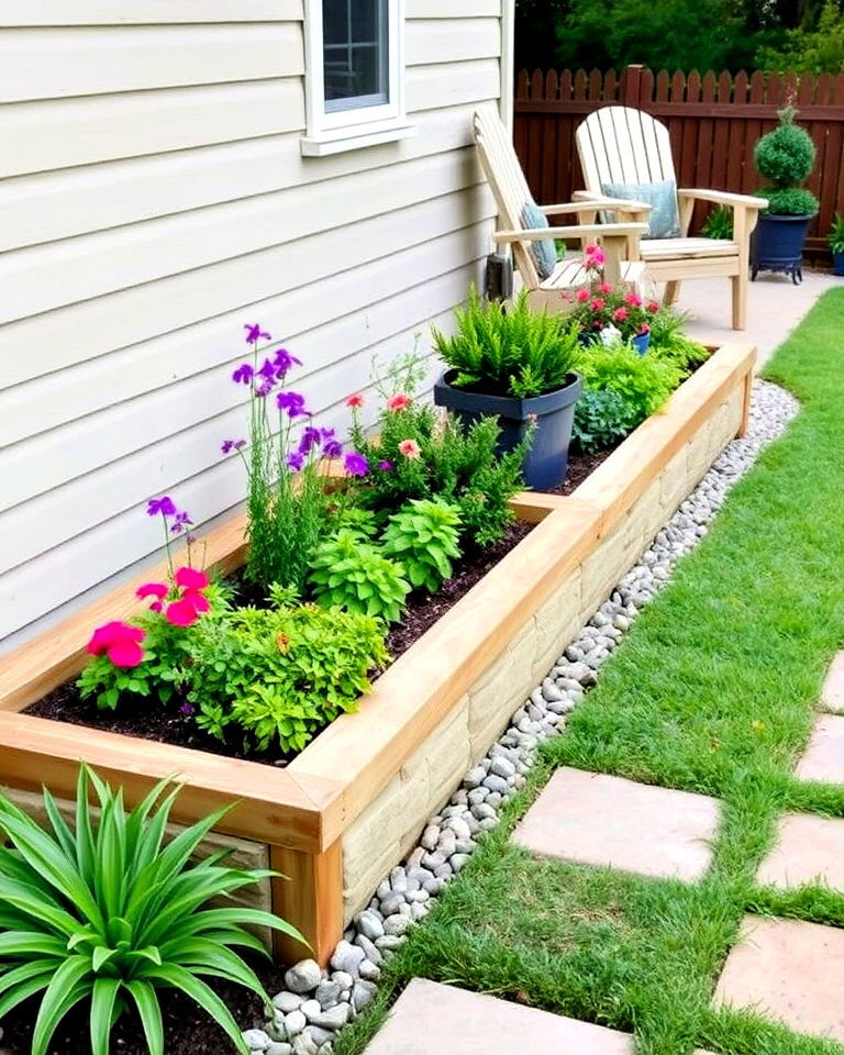 patio raised planter edging - 20 Patio Edging Ideas