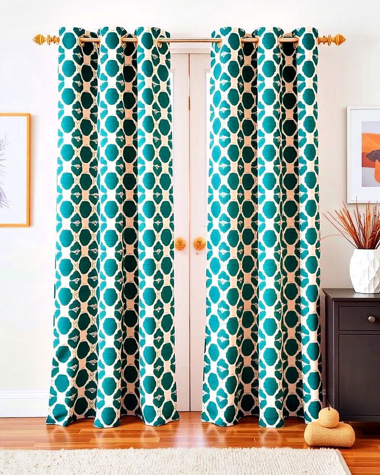 patterned doorway curtains for visual interest - 20 Doorway Curtain Ideas