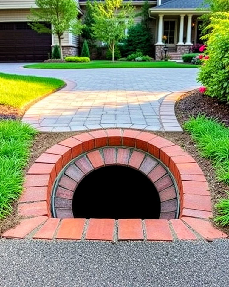 pavers into culvert design - 15 Driveway Culvert Ideas